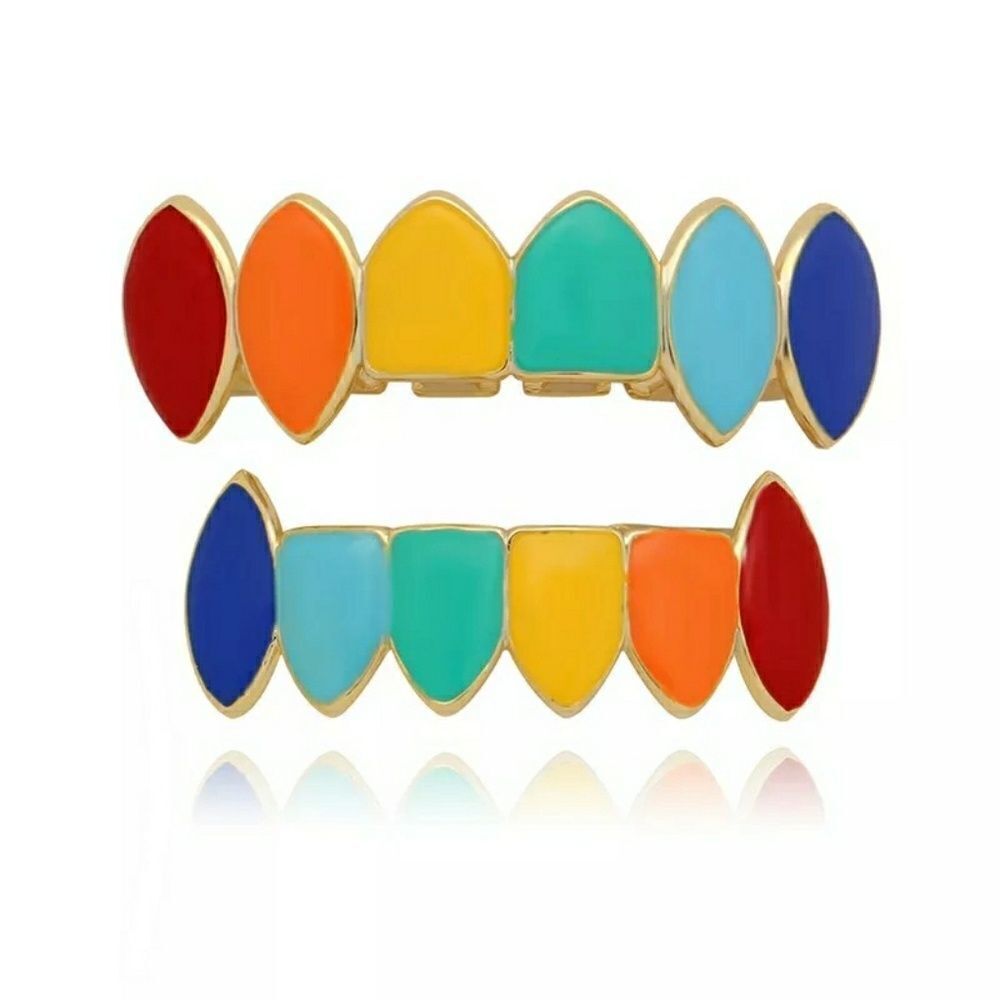 Tekashi69 Multicolor Resin Hip Hop Grillz set